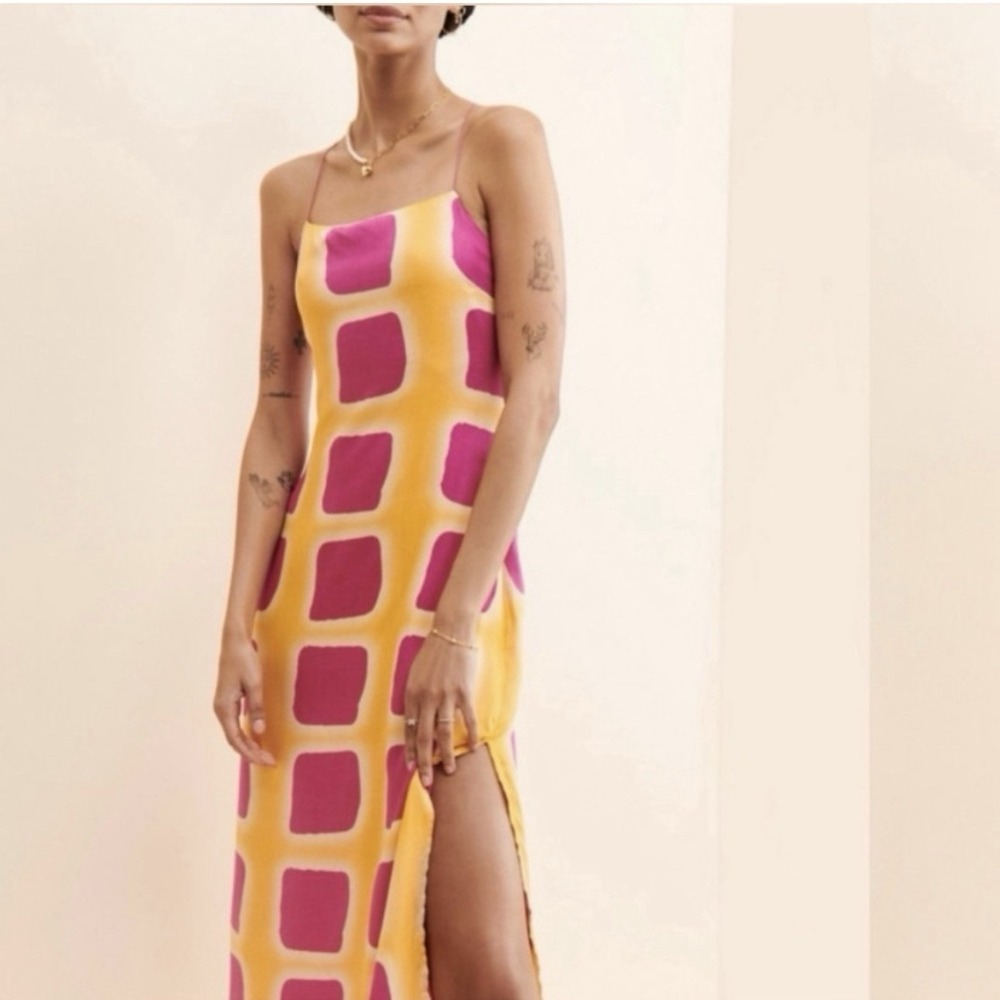 Anthropologie x Ollari Myra Slip Midi Dress Sz L - Picture 3 of 8